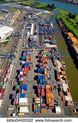 Container terminal, container port, Logport I, Rhine, Duisburg, Ruhr district, North Rhine-Westphalia, Germany, Europe View Large Photo Image Stock Image - Container terminal, container port, Logport I, Rhine, Duisburg, Ruhr district, North Rhine-Westphalia, Germany, Europe. Fotosearch