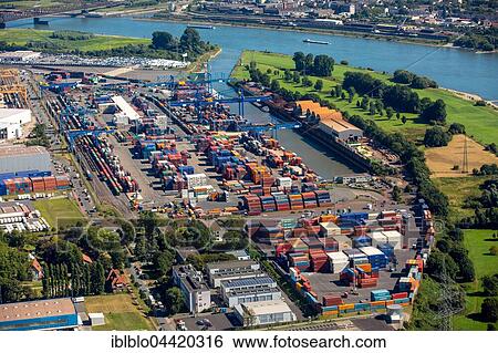 Container terminal, container port, Logport I, Rhine, Duisburg, Ruhr district, North Rhine-Westphalia, Germany, Europe View Large Photo Image Stock Photograph - Container terminal, container port, Logport I, Rhine, Duisburg, Ruhr district, North Rhine-Westphalia, Germany, Europe. Fotosearch