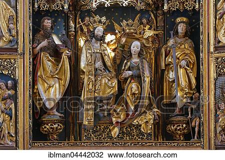 Coronation of the Virgin in Schwabacher Altar, Church of St. John and St. Martin, Schwabach, Middle Franconia, Franconia, Bavaria, Germany, Europe View Large Photo Image Stock Image - Coronation of the Virgin in Schwabacher Altar, Church of St. John and St. Martin, Schwabach, Middle Franconia, Franconia, Bavaria, Germany, Europe. Fotosearch