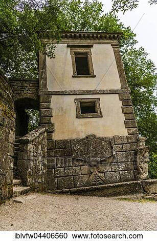 Crooked house, Sacro Bosco, Park of the Monsters, Bormazo, Viterbo, Italy, Europe View Large Photo Image Stock Image - Crooked house, Sacro Bosco, Park of the Monsters, Bormazo, Viterbo, Italy, Europe. Fotosearch