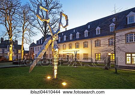 Picture - Der Schritt, sculpture by Armin Sharon, Deutsches Klingenmuseum, blade museum, Gräfrath, Solingen, Bergisches Land, North Rhine-Westphalia, Germany, Europe. Fotosearch