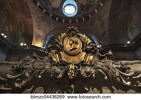 Stock Photo - Detail in Maria-Theresien-Gruft, Imperial Crypt, burial place of Habsburgs and Habsburg-Lorraine in Vienna, Austria, Europe. Fotosearch
