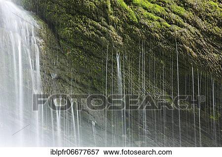 Stock Photo - Detail of the Thur waterfalls, St. Gallen, Switzerland, Europe. Fotosearch