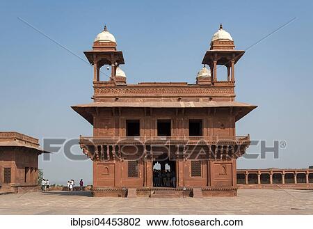Stock Image - Diwan-i-Khas, private Audience Hall or Jewel House, Fatehpur Sikri, India, Asia. Fotosearch