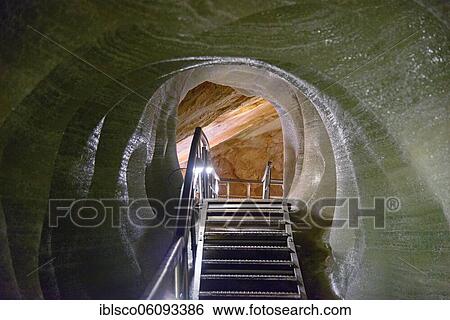 Stock Photograph - Dobschau Ice Cave or Dobsina Ice Cave, Stratena Nature Reserve, Slovak Paradise National Park, Slovakia, Europe. Fotosearch