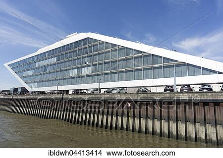 Dockland, Modern office building on the River Elbe harbour, Altona, Hamburg, Germany, Europe View Large Photo Image Picture - Dockland, Modern office building on the River Elbe harbour, Altona, Hamburg, Germany, Europe. Fotosearch
