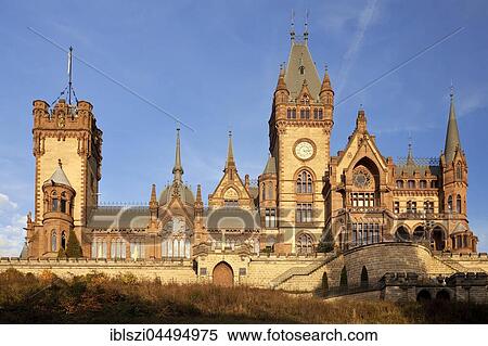 Drachenburg Castle, Siebengebirge, Königswinter, North Rhine-Westphalia, Germany, Europe View Large Photo Image Stock Photography - Drachenburg Castle, Siebengebirge, Königswinter, North Rhine-Westphalia, Germany, Europe. Fotosearch