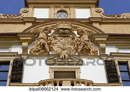 Picture - Eggenberg Castle, coat of arms, Graz, Styria, Austria, Europe. Fotosearch