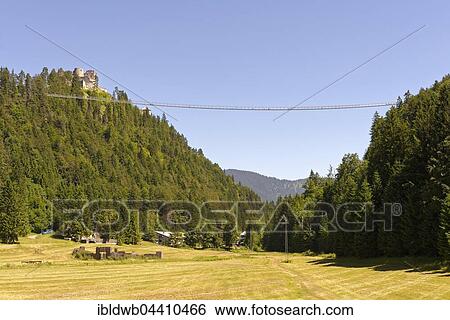Ehrenberg Castle with pedestrian suspension bridge, Highline179, Reutte, Tyrol, Austria, Europe View Large Photo Image Stock Photograph - Ehrenberg Castle with pedestrian suspension bridge, Highline179, Reutte, Tyrol, Austria, Europe. Fotosearch