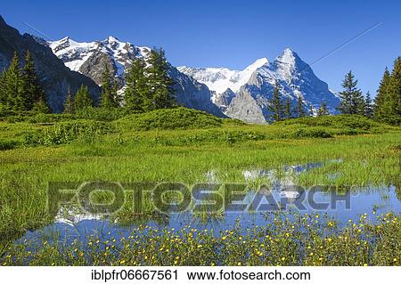 Eiger, Monk, Switzerland, Europe View Large Photo Image Stock Image - Eiger, Monk, Switzerland, Europe. Fotosearch