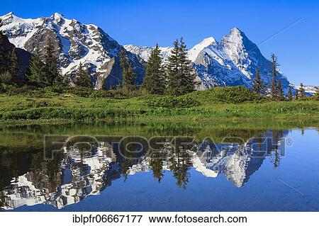 Eiger, Monk, Switzerland, Europe View Large Photo Image Stock Photo - Eiger, Monk, Switzerland, Europe. Fotosearch