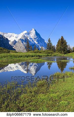 Stock Photo - Eiger, Monk, Switzerland, Europe. Fotosearch