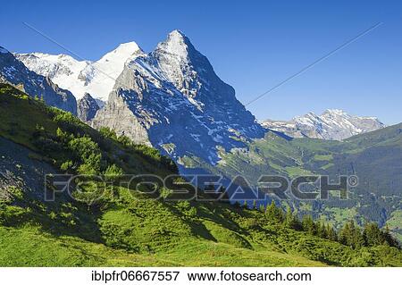 Eiger, Monk, Switzerland, Europe View Large Photo Image Stock Photo - Eiger, Monk, Switzerland, Europe. Fotosearch