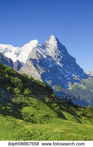 Eiger, Monk, Switzerland, Europe View Large Photo Image Stock Photo - Eiger, Monk, Switzerland, Europe. Fotosearch