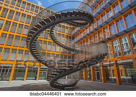 Endless staircase, double helix, sculpture, artist Olafur Eliasson, auditing firm KPMG, Westend, Schwantalerhöhe, Munich, Bavaria, Germany, Europe View Large Photo Image Stock Image - Endless staircase, double helix, sculpture, artist Olafur Eliasson, auditing firm KPMG, Westend, Schwantalerhöhe, Munich, Bavaria, Germany, Europe. Fotosearch