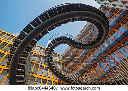 Endless staircase, double helix, sculpture, artist Olafur Eliasson, auditing firm KPMG, Westend, Schwantalerhöhe, Munich, Bavaria, Germany, Europe View Large Photo Image Stock Photo - Endless staircase, double helix, sculpture, artist Olafur Eliasson, auditing firm KPMG, Westend, Schwantalerhöhe, Munich, Bavaria, Germany, Europe. Fotosearch