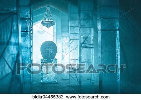 Entrance hall with sculpture and chandelier made of ice, Icehotel, Jukkasjärvi, Lapland, Norrbotten County, Sweden, Europe View Large Photo Image Stock Image - Entrance hall with sculpture and chandelier made of ice, Icehotel, Jukkasjärvi, Lapland, Norrbotten County, Sweden, Europe. Fotosearch