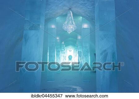 Entrance hall with sculpture and chandelier made of ice, Jukkasjärvi Ice Hotel, Lapland, Norrbotten Province, Sweden, Scandinavia, Europe View Large Photo Image Stock Photo - Entrance hall with sculpture and chandelier made of ice, Jukkasjärvi Ice Hotel, Lapland, Norrbotten Province, Sweden, Scandinavia, Europe. Fotosearch