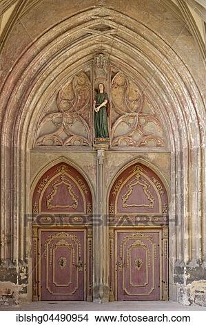 Entrance, St. George Church, Dinkelsbühl, Middle Franconia, Bavaria, Germany, Europe View Large Photo Image Picture - Entrance, St. George Church, Dinkelsbühl, Middle Franconia, Bavaria, Germany, Europe. Fotosearch