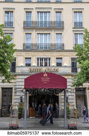 Entrance to Hotel Adlon Kempinski, 5-star hotel, Unter den Linden, Berlin, Germany, Europe View Large Photo Image Stock Photo - Entrance to Hotel Adlon Kempinski, 5-star hotel, Unter den Linden, Berlin, Germany, Europe. Fotosearch