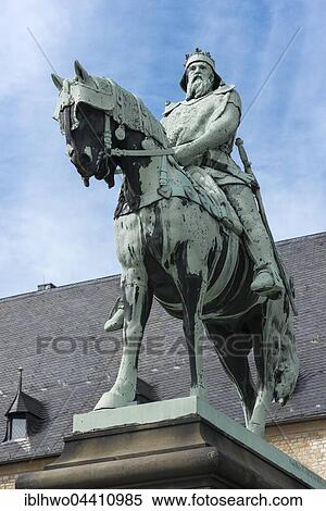 Equestrian statue of Emperor Frederick Barbarossa, Kaiserpfalz, imperial palace, Goslar, Harz, Lower Saxony, Germany, Europe View Large Photo Image Stock Photography - Equestrian statue of Emperor Frederick Barbarossa, Kaiserpfalz, imperial palace, Goslar, Harz, Lower Saxony, Germany, Europe. Fotosearch