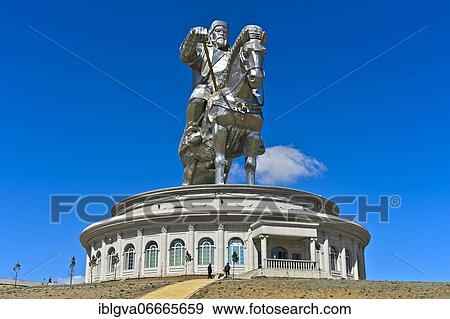 Equestrian Statue of Genghis Khan, Genghis Khan Theme Park, Chinggis Khaan Statue Complex, Tsonjin Boldog, Mongolia, Asia View Large Photo Image Stock Photo - Equestrian Statue of Genghis Khan, Genghis Khan Theme Park, Chinggis Khaan Statue Complex, Tsonjin Boldog, Mongolia, Asia. Fotosearch