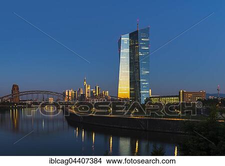European Central Bank at sunrise, in front of Frankfurt skyline, Frankfurt, Hesse, Germany, Europe View Large Photo Image Picture - European Central Bank at sunrise, in front of Frankfurt skyline, Frankfurt, Hesse, Germany, Europe. Fotosearch