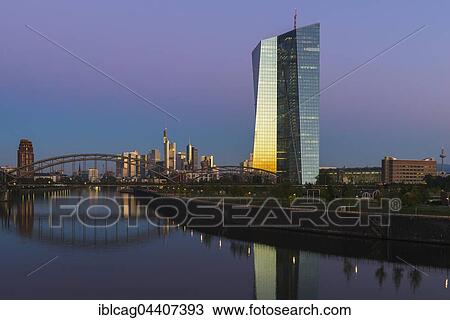 European Central Bank at sunrise, in front of Frankfurt skyline, Frankfurt, Hesse, Germany, Europe View Large Photo Image Stock Image - European Central Bank at sunrise, in front of Frankfurt skyline, Frankfurt, Hesse, Germany, Europe. Fotosearch