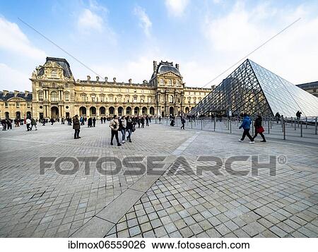 Exterior view Museum (Musee) du Louvre, Museum, Paris, Ile de France, France, Europe View Large Photo Image Stock Photograph - Exterior view Museum (Musee) du Louvre, Museum, Paris, Ile de France, France, Europe. Fotosearch