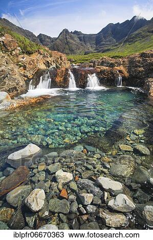 Fairy Pools, Isle of Skye, Scotland, United Kingdom, Europe View Large Photo Image Stock Image - Fairy Pools, Isle of Skye, Scotland, United Kingdom, Europe. Fotosearch