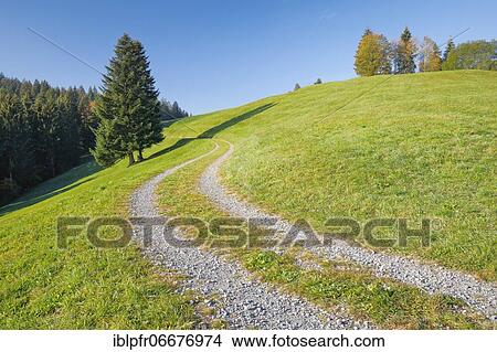 Field path on the Ratenpass, Canton Zug Switzerland View Large Photo Image Picture - Field path on the Ratenpass, Canton Zug Switzerland. Fotosearch