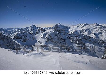 Stock Photo - Fleckistock and Sustenhorn, Alps, Switzerland, Europe. Fotosearch