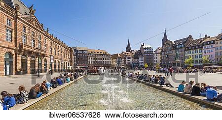 Fountain at Place Kléber, Youth, Kléberplatz, Old town, Strasbourg, Alsace, France, Europe View Large Photo Image Stock Photograph - Fountain at Place Kléber, Youth, Kléberplatz, Old town, Strasbourg, Alsace, France, Europe. Fotosearch