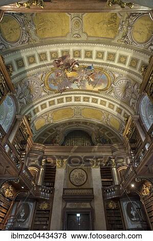 Frescoed ceilings, ceremonial hall, Austrian National Library, built from 1723-1726, Vienna, Austria, Europe View Large Photo Image Stock Photo - Frescoed ceilings, ceremonial hall, Austrian National Library, built from 1723-1726, Vienna, Austria, Europe. Fotosearch