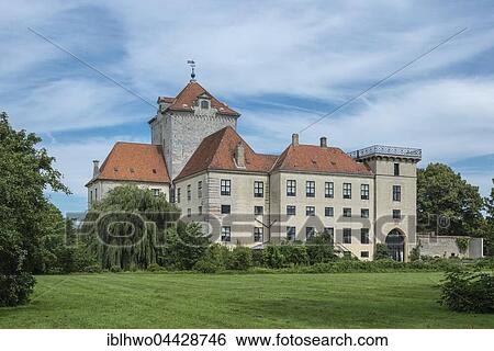 Stock Photograph - Gjorslev Castle and Park, Store Heddinge, Zealand, Denmark, Europe. Fotosearch