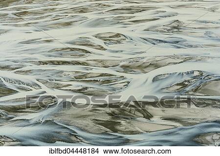 Picture - Glacier water from Gangapurna Gletscher before entering the lake, Manang, Manang District, Nepal, Asia. Fotosearch