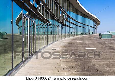 Glass facade of the International Congress Center ICD, Dresden, Saxony, Germany, Europe View Large Photo Image Picture - Glass facade of the International Congress Center ICD, Dresden, Saxony, Germany, Europe. Fotosearch