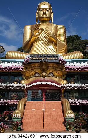 Golden Buddha statue, golden temple, Rangiri Vihara, Dambulla, Central Province, Sri Lanka, Asia View Large Photo Image Stock Image - Golden Buddha statue, golden temple, Rangiri Vihara, Dambulla, Central Province, Sri Lanka, Asia. Fotosearch