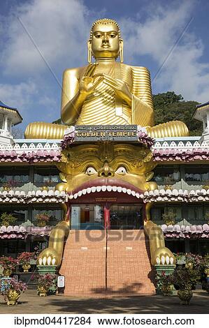 Golden temple with Buddha statue, Dambulla, Sri Lanka, Asia View Large Photo Image Picture - Golden temple with Buddha statue, Dambulla, Sri Lanka, Asia. Fotosearch