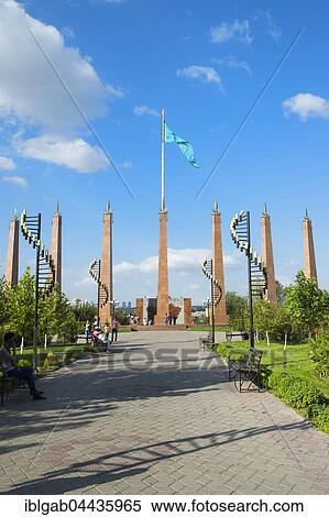 Granite obelisks, Independence Park, Shymkent, South Kazakhstan Region, Kazakhstan, Asia View Large Photo Image Stock Photography - Granite obelisks, Independence Park, Shymkent, South Kazakhstan Region, Kazakhstan, Asia. Fotosearch