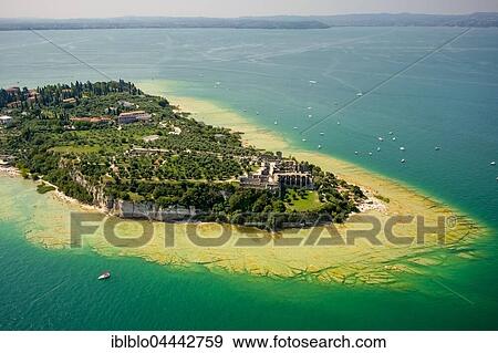 Grottoes of Catullus, archaeological park, peninsula in turquoise waters, Sirmione, Lake Garda, Lombardy, Italy, Europe View Large Photo Image Stock Photo - Grottoes of Catullus, archaeological park, peninsula in turquoise waters, Sirmione, Lake Garda, Lombardy, Italy, Europe. Fotosearch