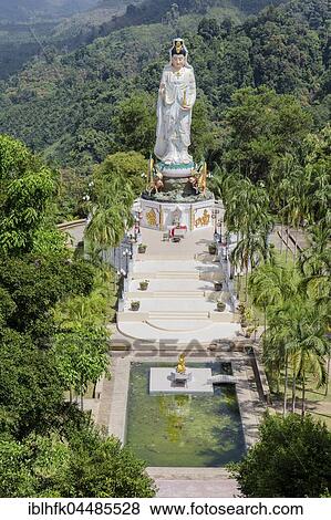Guan Yin Statue, Wat Bang Riang, Buddhist temple complex, Phang-Nga, Thailand, Asia View Large Photo Image Stock Photo - Guan Yin Statue, Wat Bang Riang, Buddhist temple complex, Phang-Nga, Thailand, Asia. Fotosearch