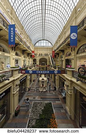 GUM department store, Moscow, Russia, Europe View Large Photo Image Stock Photo - GUM department store, Moscow, Russia, Europe. Fotosearch