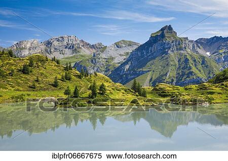 Stock Photography - Hahnen-2606m, Trüebsee, Obwalden, Switzerland, Europe. Fotosearch