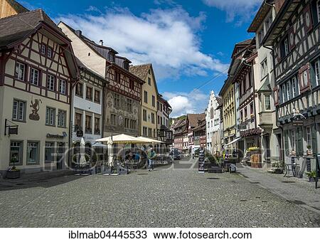Half-timbered houses in the historic centre, Stein am Rhein, Canton of Schaffhausen, Switzerland, Europe View Large Photo Image Stock Image - Half-timbered houses in the historic centre, Stein am Rhein, Canton of Schaffhausen, Switzerland, Europe. Fotosearch