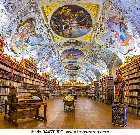 Hall of Theology, historic library, globes and old books, Strahov Monastery, Hradčany, Prague, Czech Republic, Europe View Large Photo Image Stock Photo - Hall of Theology, historic library, globes and old books, Strahov Monastery, Hradčany, Prague, Czech Republic, Europe. Fotosearch