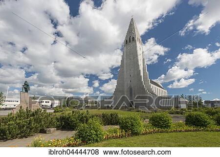 Hallgrímskirkja, church, and Leif Erikson monument, Reykjavik, Iceland, Europe View Large Photo Image Stock Photo - Hallgrímskirkja, church, and Leif Erikson monument, Reykjavik, Iceland, Europe. Fotosearch