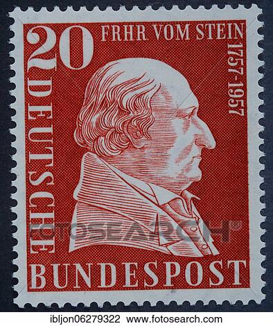 Heinrich Friedrich Karl Reichsfreiherr vom und zum Stein, 1757 – 1831, commonly known as Baron vom Stein, was a Prussian statesman who introduced the Prussian reforms, which paved the way for the unification of Germany, portrait on a German stamp View Large Photo Image Stock Image - Heinrich Friedrich Karl Reichsfreiherr vom und zum Stein, 1757 – 1831, commonly known as Baron vom Stein, was a Prussian statesman who introduced the Prussian reforms, which paved the way for the unification of Germany, portrait on a German stamp. Fotosearch