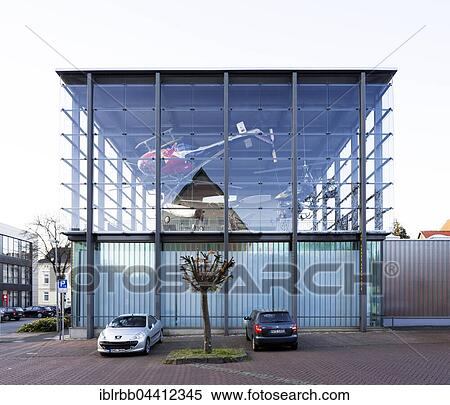 Helicopter museum, glass cube built in 2011, Bückeburg, Schaumburg, Lower Saxony, Germany, Europe View Large Photo Image Stock Photography - Helicopter museum, glass cube built in 2011, Bückeburg, Schaumburg, Lower Saxony, Germany, Europe. Fotosearch