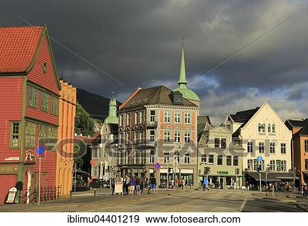 Historic buildings in the Torget market square, Vågen harbour, Bergen, Norway, Europe View Large Photo Image Stock Photo - Historic buildings in the Torget market square, Vågen harbour, Bergen, Norway, Europe. Fotosearch